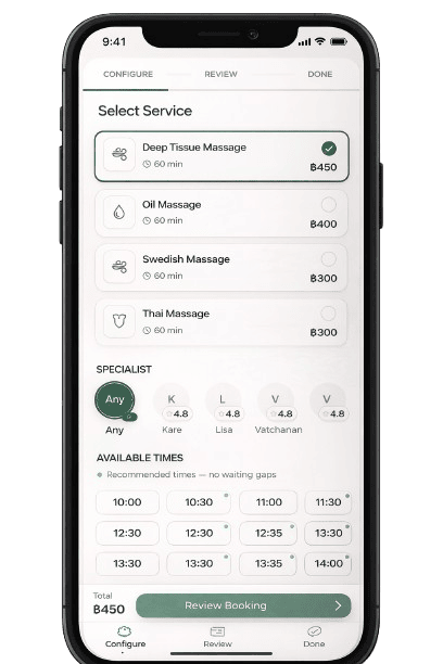 Fitness & PT — booking UI